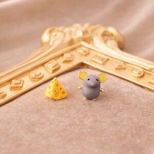 Mouse and Cheese Earrings